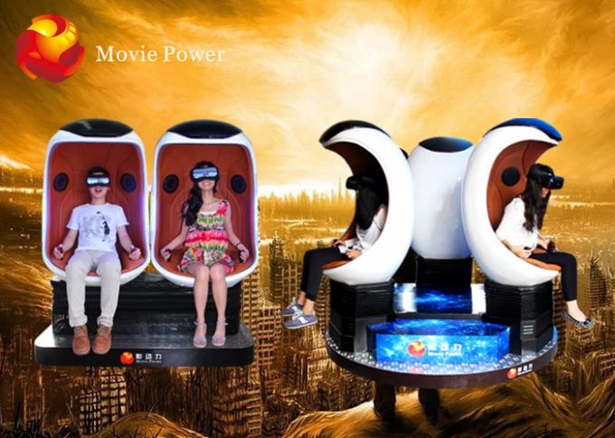 3 carlingue de cinéma de la réalité virtuelle 9D VR de Seat 360 pour des montagnes russes 1