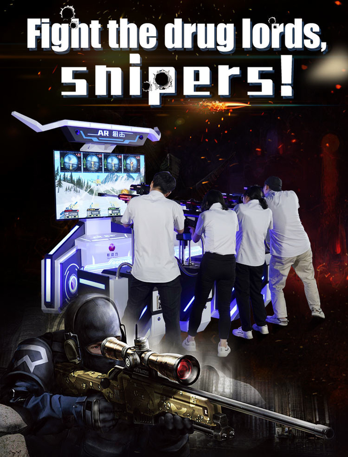 4 joueurs AR Sniper Coin Operated Arcade Game Machine Gun Shooting Equipement de jeu AR 0