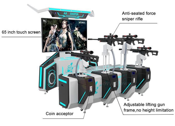 Jeux de tir VR interactives en intérieur Machine d'arcade 4 joueurs Pour le parc d'attractions 3