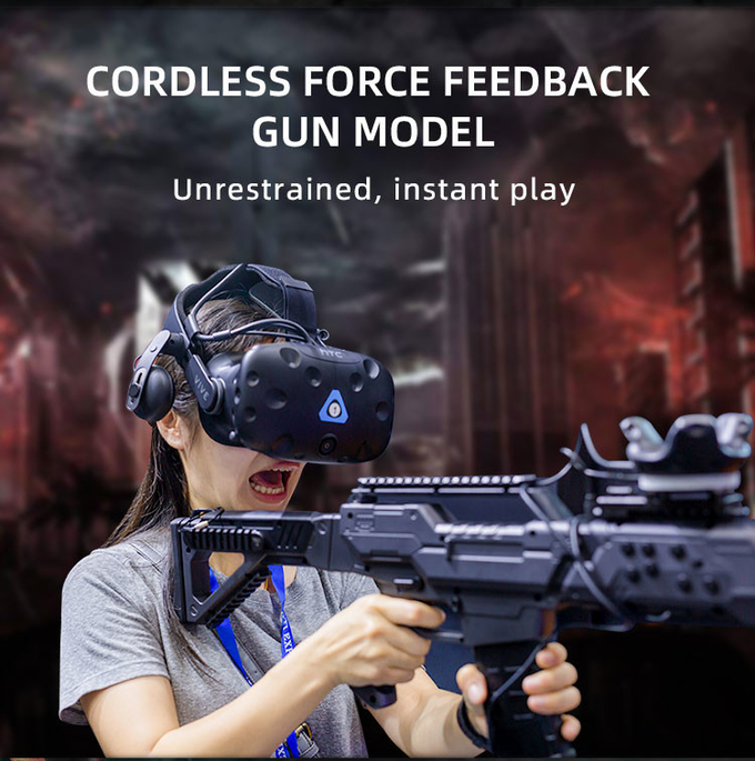 Fibre de verre VR Zombie Jeu 9d VR Simulateur de tir de réalité virtuelle Station de jeu 2