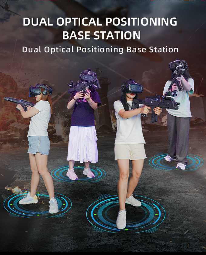 Fibre de verre VR Zombie Jeu 9d VR Simulateur de tir de réalité virtuelle Station de jeu 4